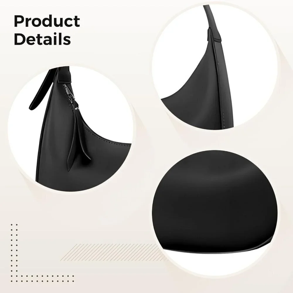 Vegan Leather Crossbody Bag Women Anti-Theft Zipper Shoulder Handbag